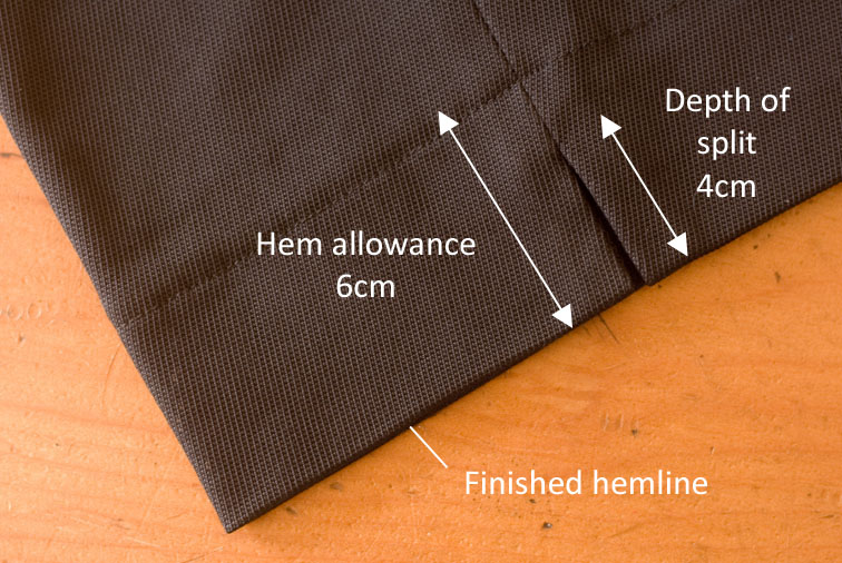 How To Sew Side Slit Hem On Top/ Pant Legs, Sewing techniques